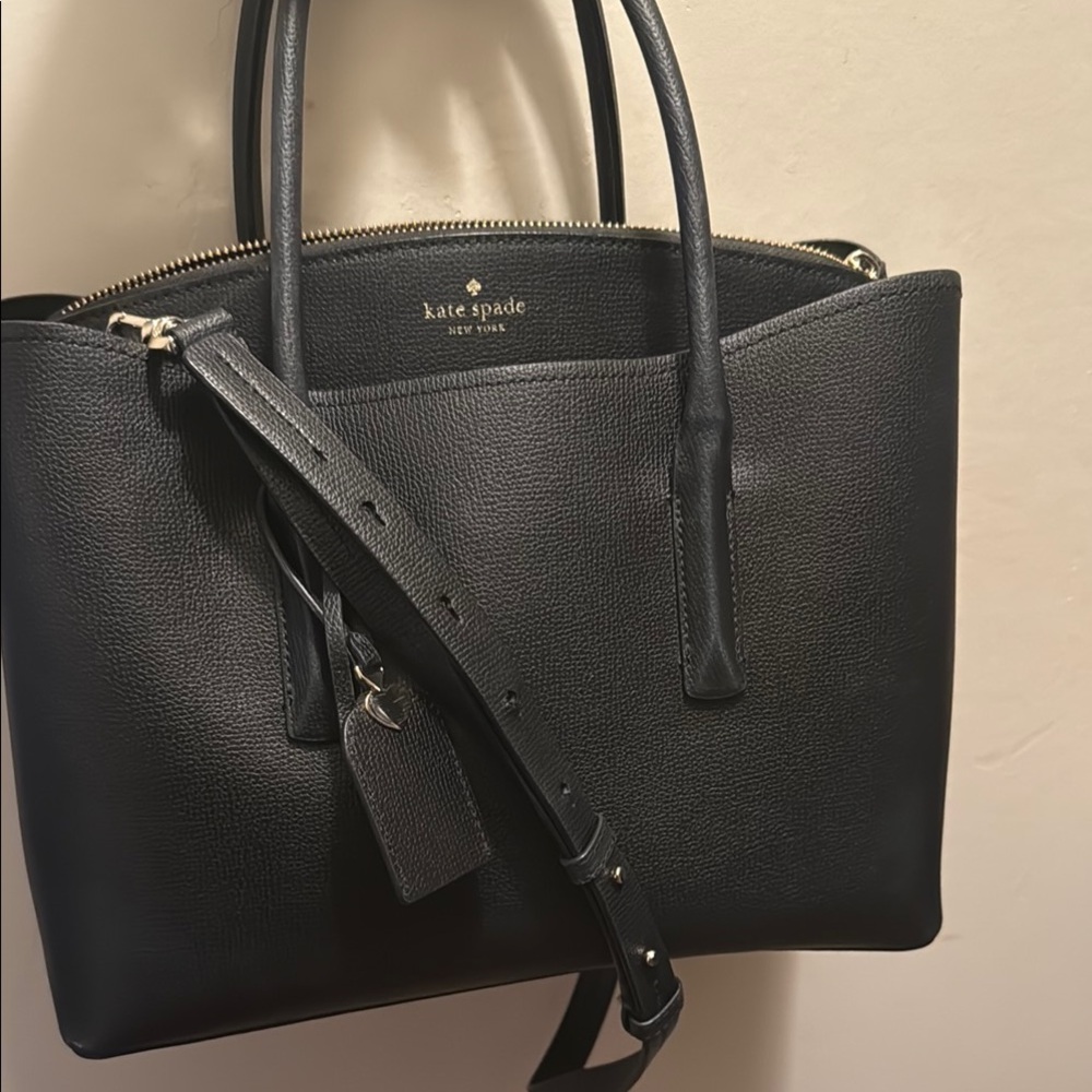 Kate Spade Black Leather Tote Bag